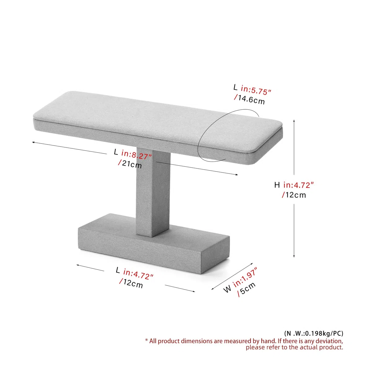 Oirlv Mikrofaser Uhrenständer,Uhrenhalter Schmuckständer,Watch Stand,Schmuck Armband Organizerständer(Grau)