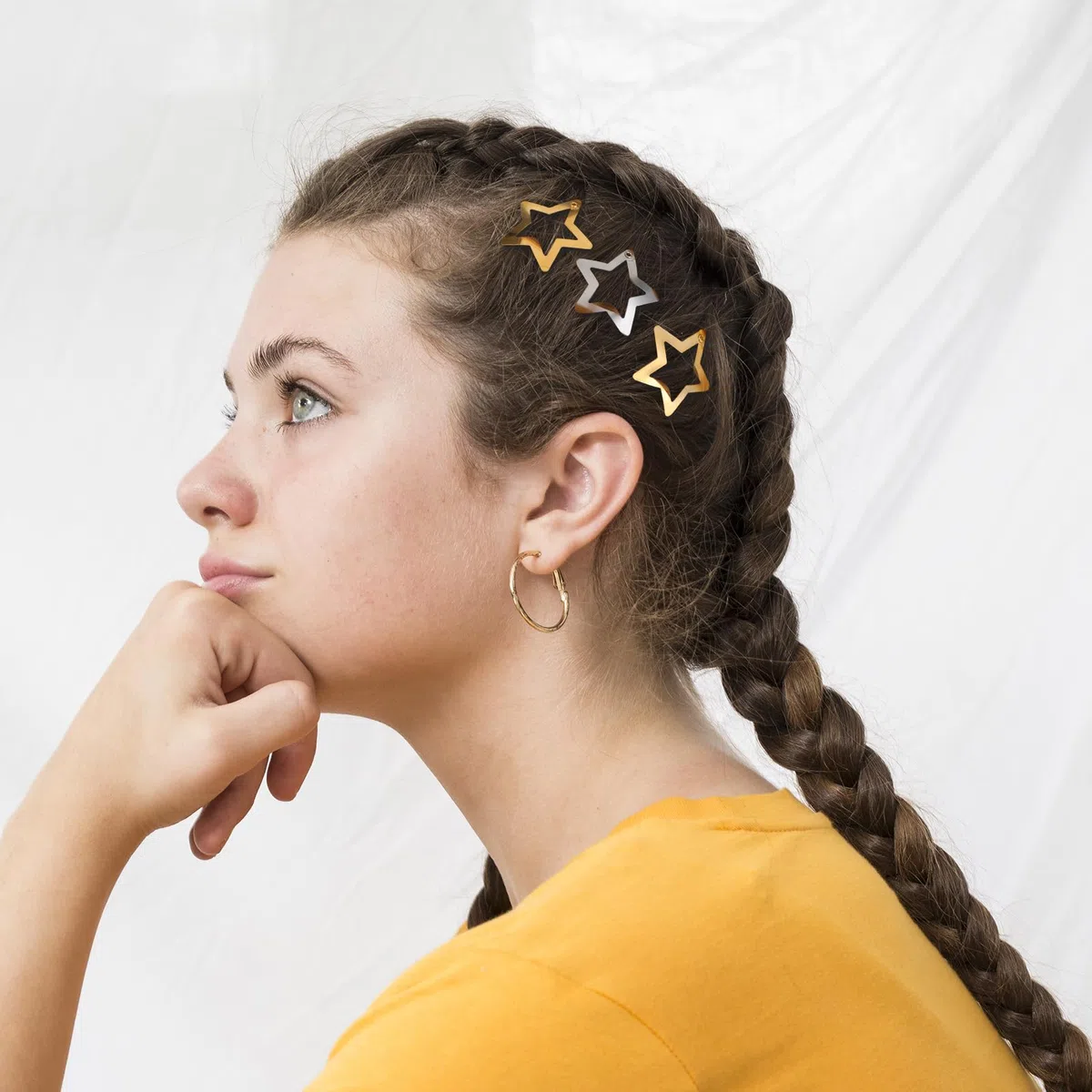 20 Stück Metall Stern Haarspangen mit Schnappverschluss, Stern Haarspangen Y2K Haarschmuck Nette Pentagramm Hair Clips Snap Aesthetic Accessoires Haarspange Für Frauen Und Mädchen(Gold, Silber)