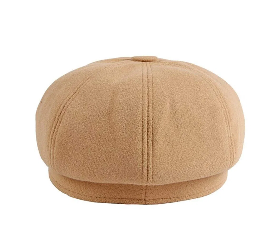 QICHEN Schirmmütze Damen Winter Wollmischung Newsboy Beret Cap Ballonmütze Cabbie Mütze