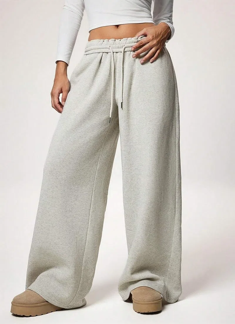 WINKEEY Jogginghose Damen Sporthose Lang Weites Bein Trainingshose High Waist Baggy Freizeithose mit Elastischem Bund Yoga Fitness Sweatpants