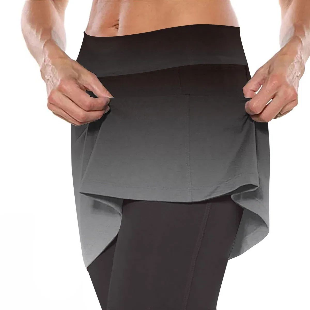 Leggings Mit Rock Damen Lang, Tennisrock Damen Mit Hose, 2 In 1 Sport Leggings Mit Rock Hosenrock Sportskort Laufskort Tennis Golf Sport Yoga Hosen Rock Radlerhose