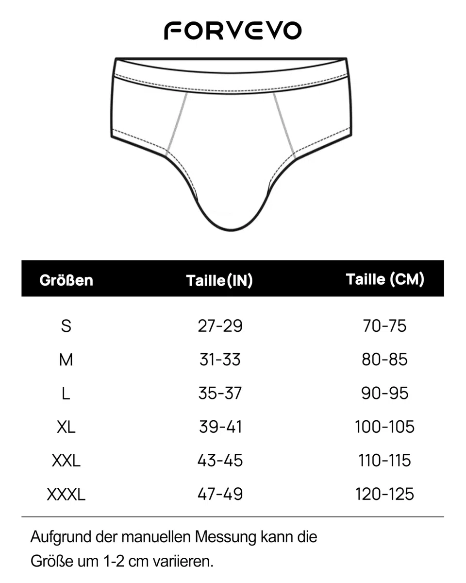 FORVEVO 7er Pack Unterhosen Herren Slip Baumwolle, Atmungsaktive Unterhosen Männer, Klassischer Unterwäsche(M-3XL)