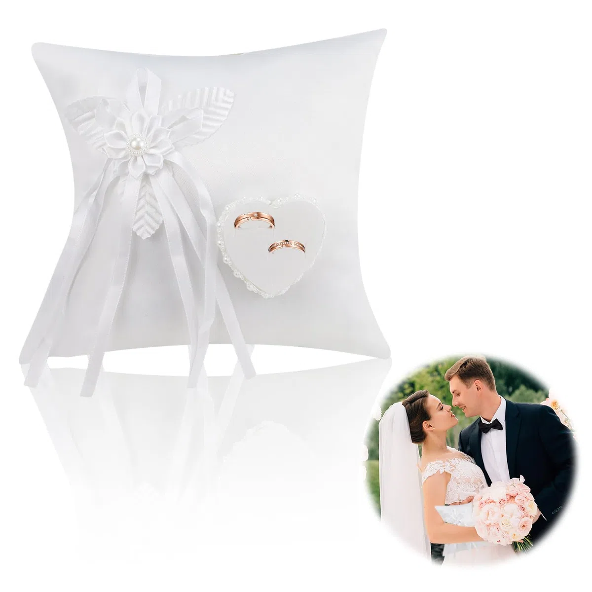 Hochzeit Ringkissen Ring Kissen, Ehering-Kissenfür Ringträger, Party & Accessories Vintage Hochzeit Ringkissen 20cm*20cm