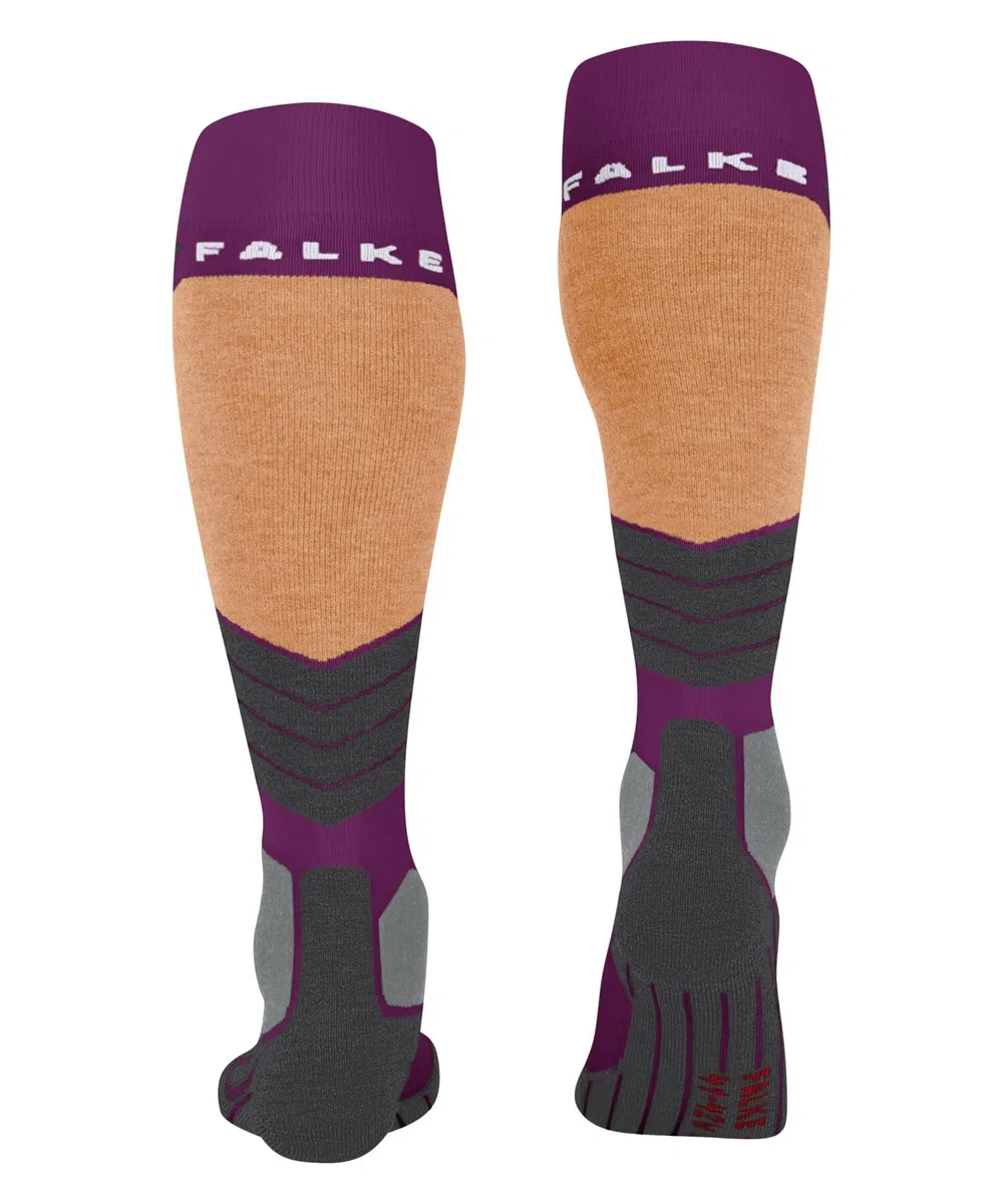 FALKE Damen SK2 Wool Skisocken atmungsaktive schnelltrocknende klimaregulierende geruchshemmende Wolle Funktionsmaterial mittelstarke Polsterung antiblasen warm Skistrümpfe lang zum Skifahren 1 Paar