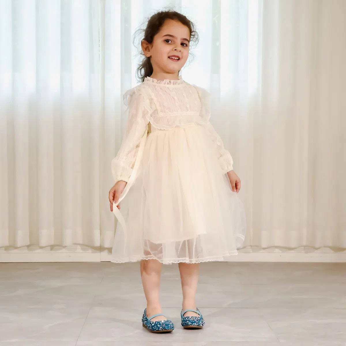 MK MATT KEELY Prinzessin Schuhe Mädchen Glitzer Ballerinas Kinder Mary Jane Kristall Sandalen