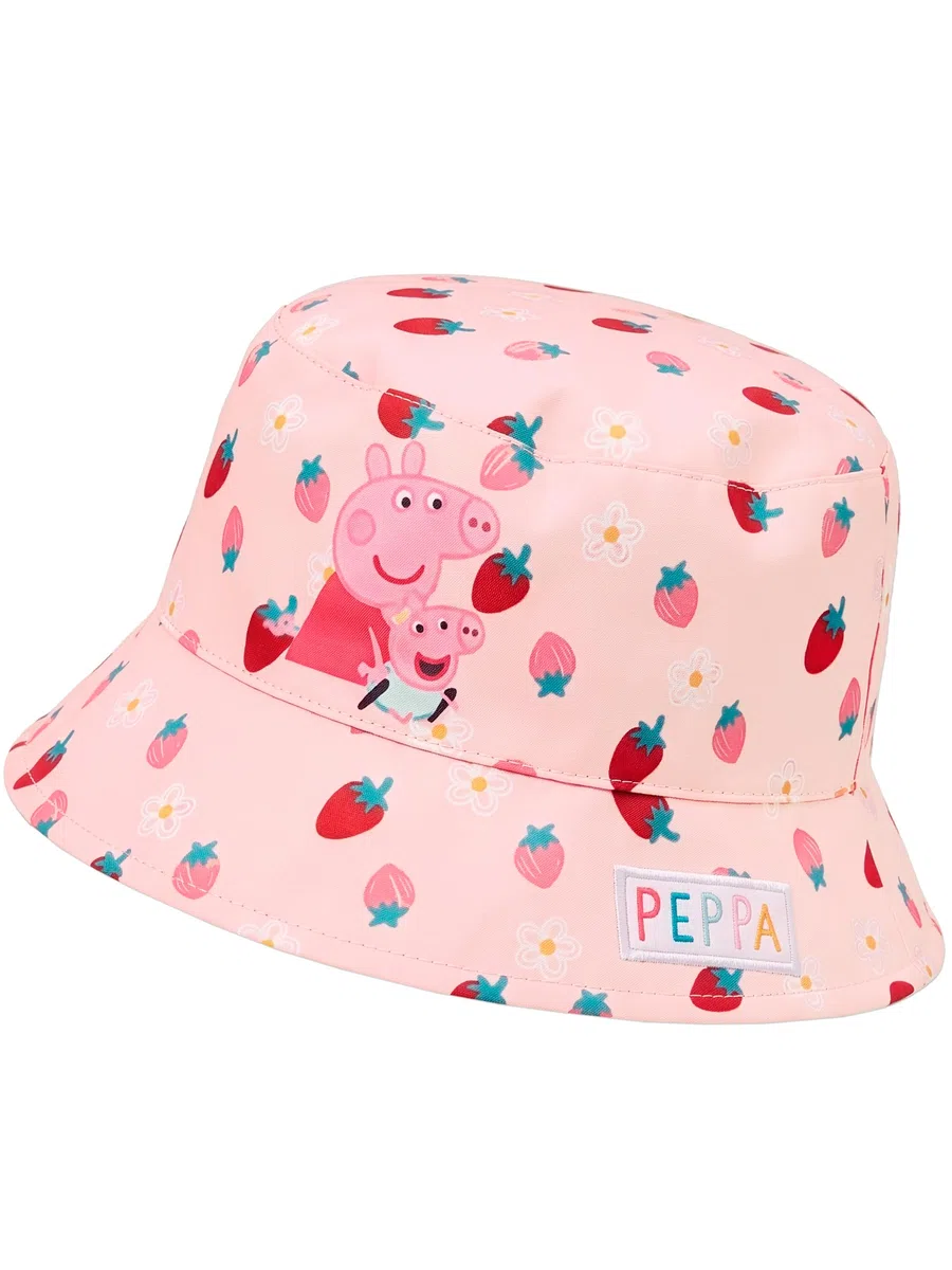 Peppa Pig Fischerhut für Mädchen, Peppa Und Evie Sommermütze Kinder, Sonnenhut Mädchen Für Den Sommer Einheitsgröße, One Size