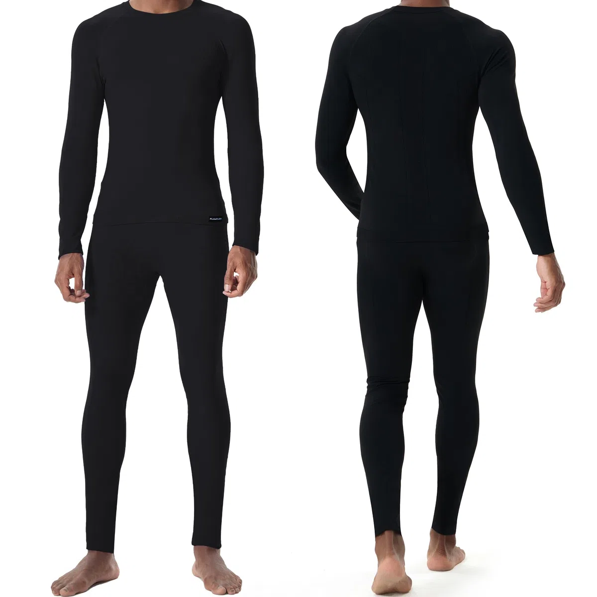 FlowFlex Funktionsunterwäsche Herren Set,Skiunterwäsche Männer Atmungsaktiv Thermounterwäsche für Joggen,Radfahren,Fußball,Skifahren,Motorrad