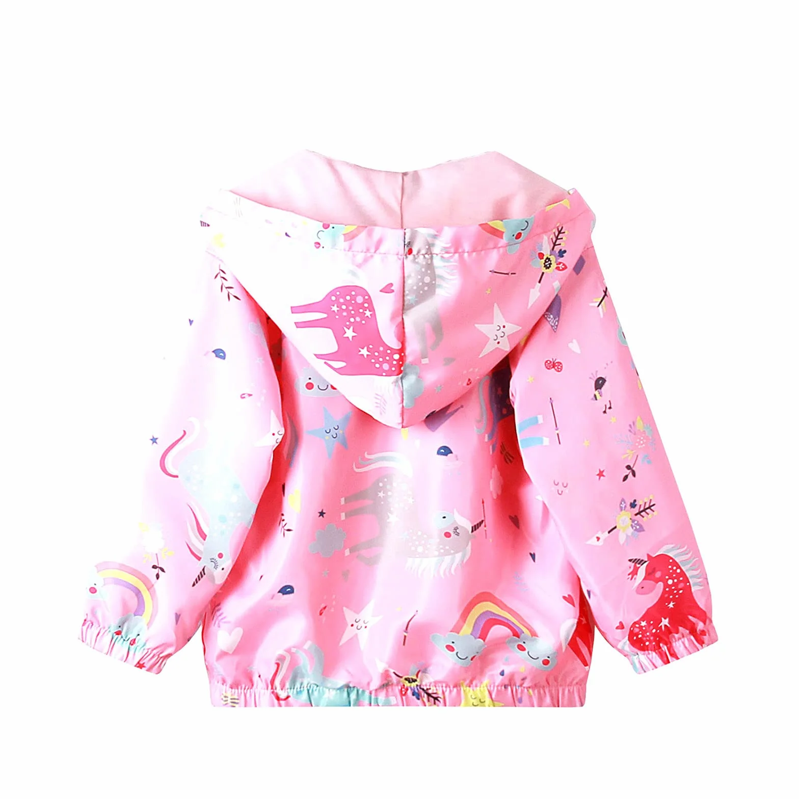 JinBei Jacken Mädchen Jacke Baby Kinder Kapuzen Sweatjacke Kapuzenjacke Cartoon Aufdruck Winddicht Mantel Windjacke Übergangsjack Frühling Herbst Outwear Softshelljacke Regenjacken 1-7 Jahre