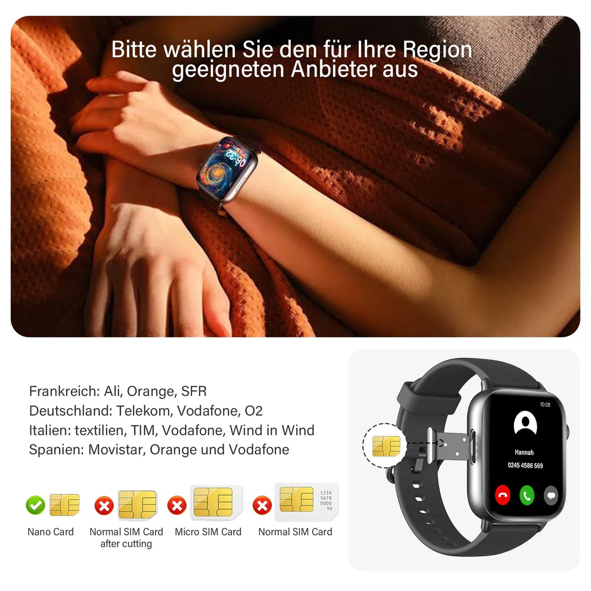 4G Smartwatch Kinder Herren Damen mit Nano-SIM, Telefon, 1,92" HD Display Smart Watch mit Pulsmesser Sportmodi Spiele Wecker, IP68 Wasserdicht Schrittzähler, Fitness Tracker für 5-16 Mädchen Junge