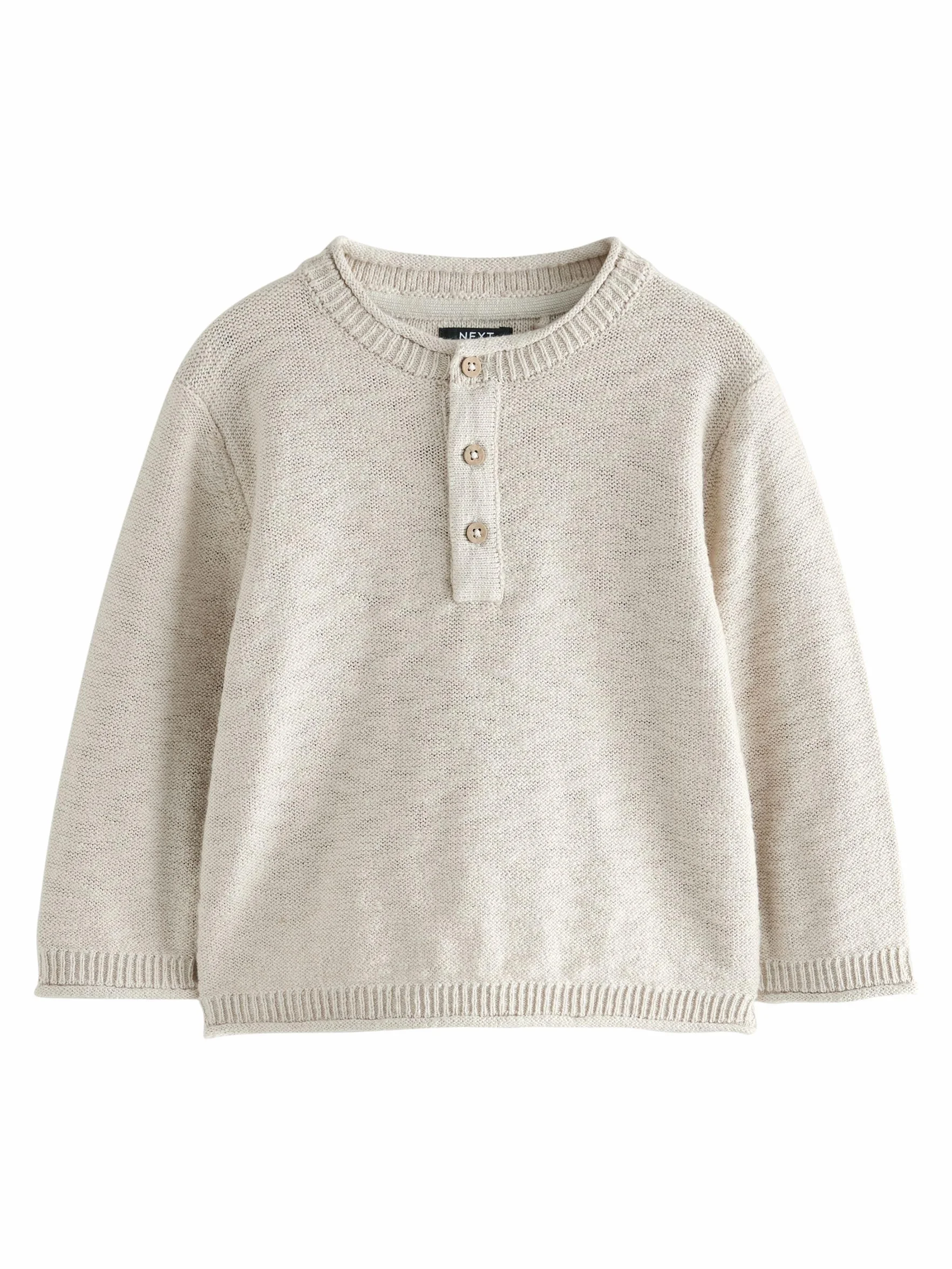 NEXT Jungen Strickpullover mit Henley-Kragen 62-122