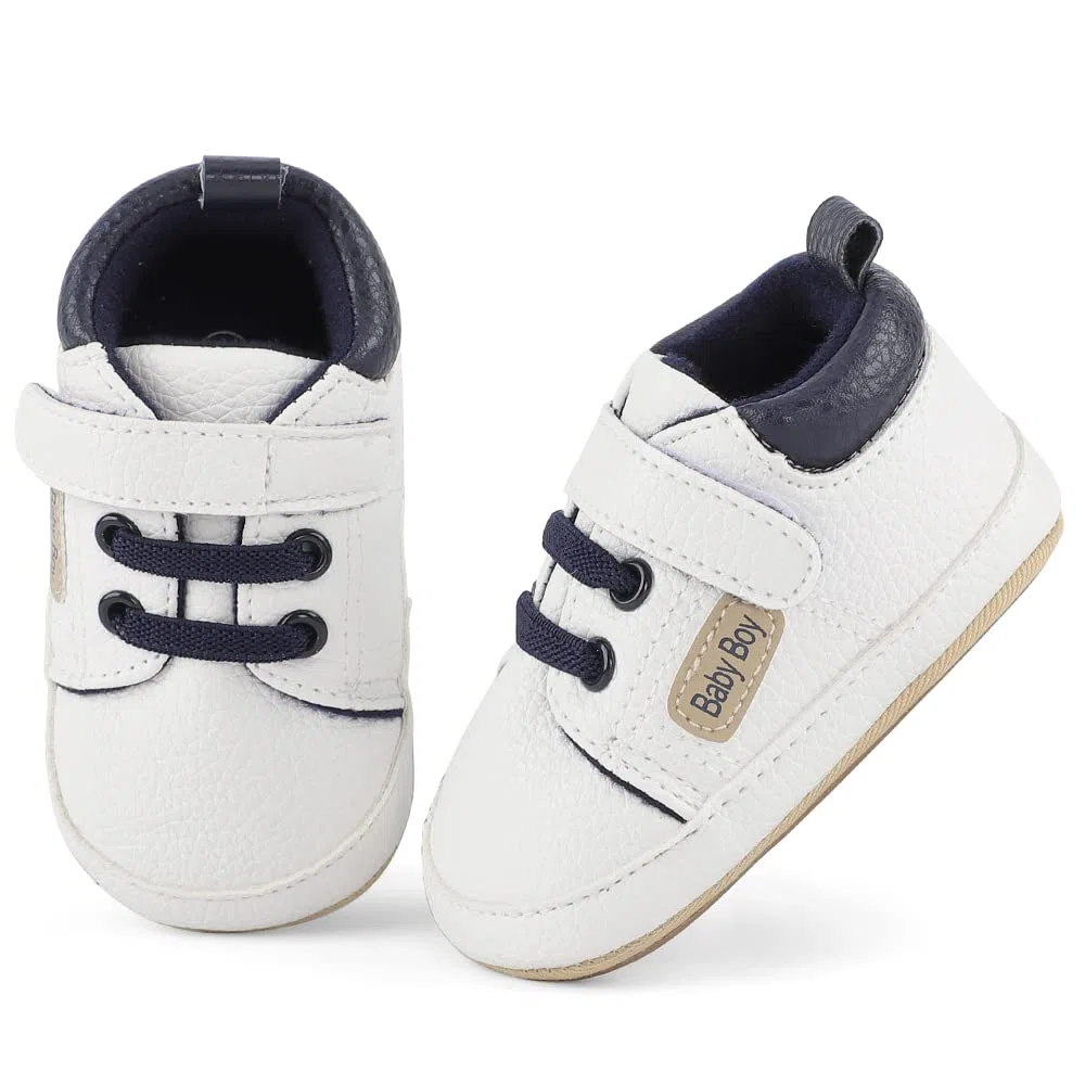 MASOCIO Baby Schuhe Junge Babyschuhe Lauflernschuhe Weich Flach Gummi Anti-Rutsch