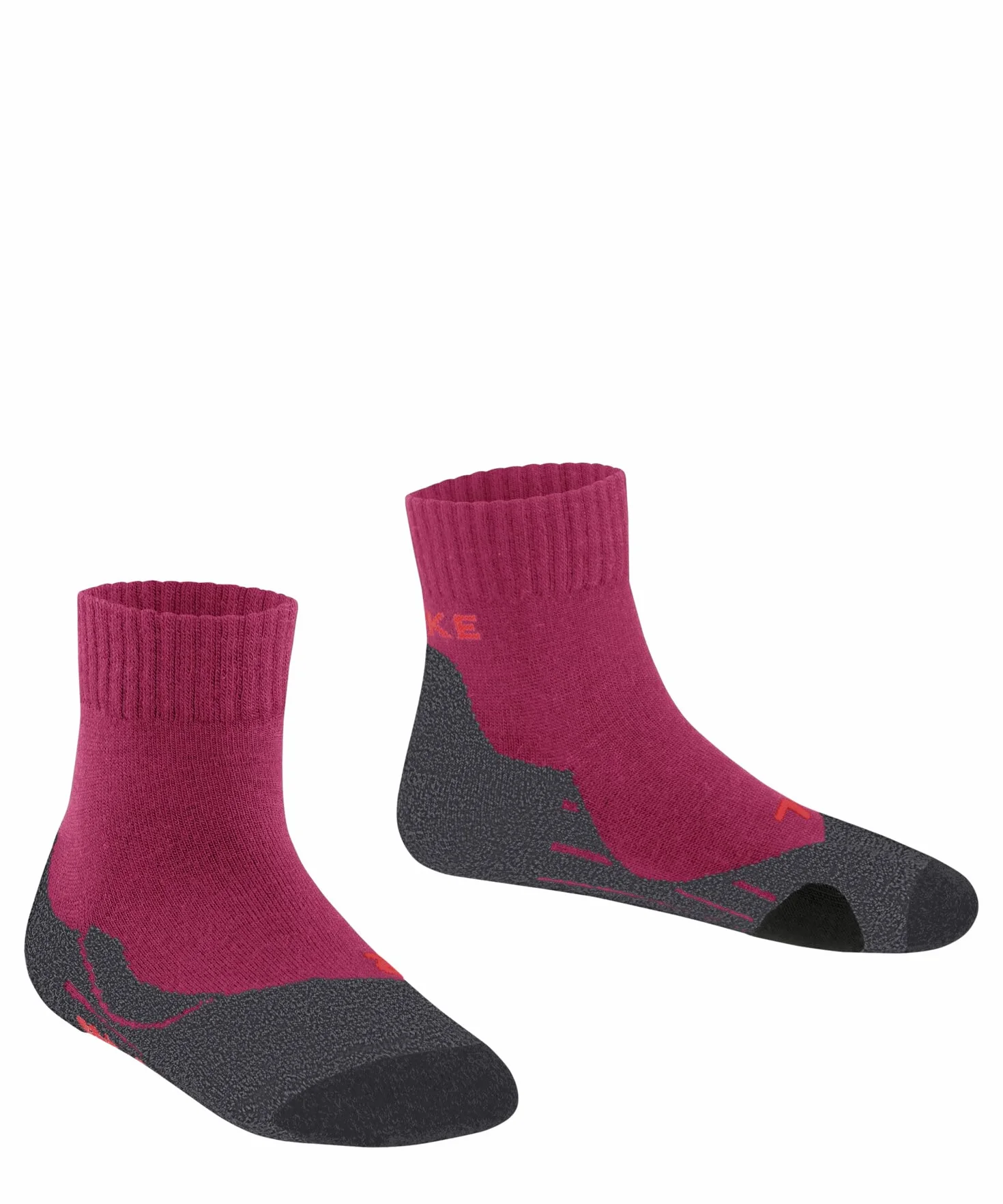 FALKE Unisex Kinder TK2 Short Wandersocken atmungsaktive schnelltrocknende klimaregulierende geruchshemmende Wolle Funktionsmaterial mittelstarke Polsterung kurz antiblasen Trekkingsocken 1 Paar