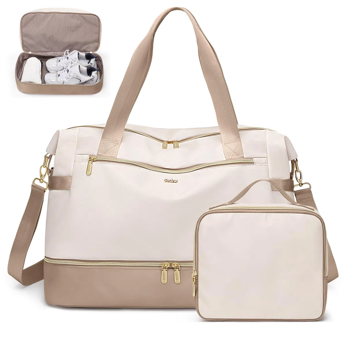 VNINE Weekender Damen mit Kulturtasche Schuhfach, 30L Reisetasche Damen Wasserdicht Sporttasche Handgepäck Tasche Groß Kliniktasche Geburt Wickeltasche Travel Bag für Kurze Reise Flugzeug
