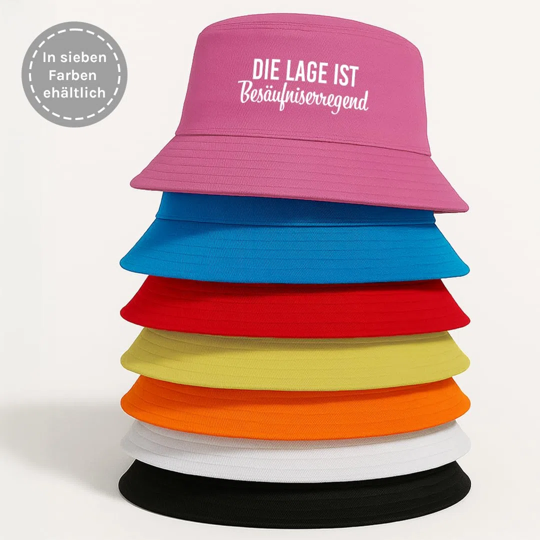 Prozente Momente Die Lage ist besäufniserregend - Fischerhut | Anglerhut | Sonnenhut | Sommer | Party | Malle | lustige Sprüche | OneSize | Malle | Urlaub