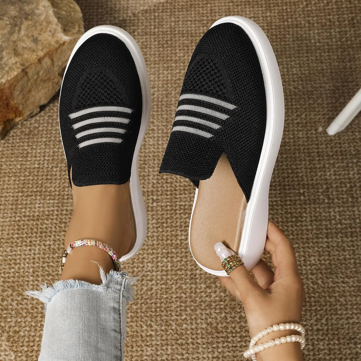Orthopädische Hausschuh Damen, Clogs Damen Mit Weiches Fußbett Atmungsaktive Gartenschuhe Vorne Geschlossen Pantoletten Halbsandalen Hinten Offen Sommer Schuhe Weichen Sohlen Sandaletten Strandschuhe