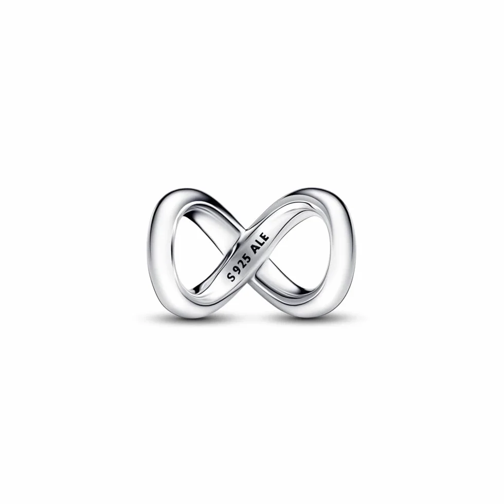 Pandora Moments Anhänger Ewigkeit, Scheibe und Herz, Sterlingsilber, mit klarem Cubic Zirkonia