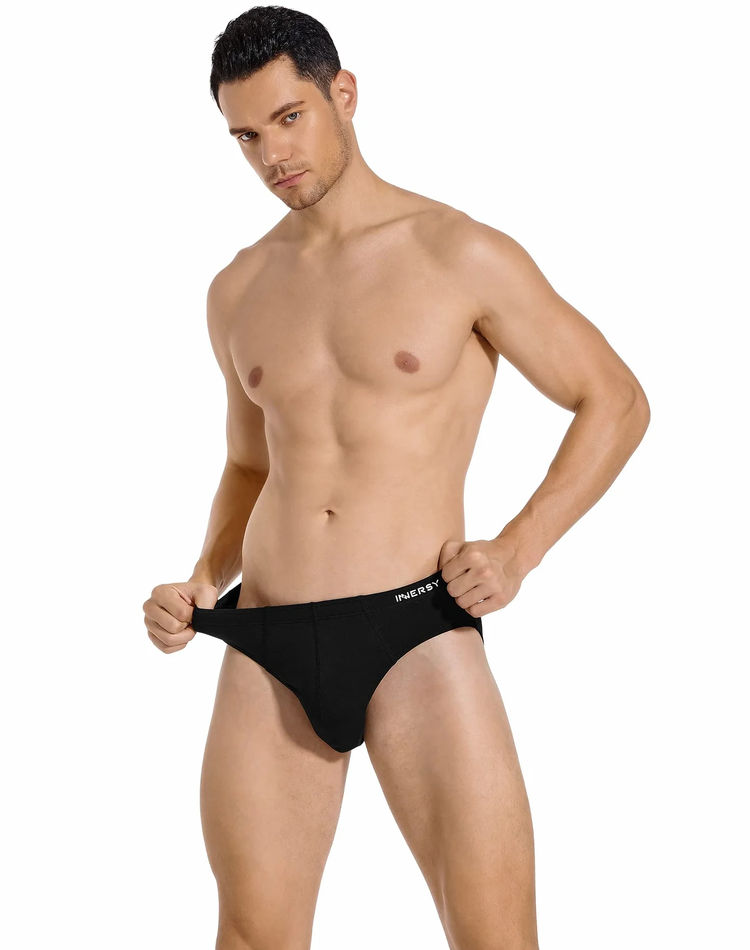 INNERSY Slip Herren Weich Unterhosen Männer Atmungsaktive Unterwäsche Sport Basic Slips 4er Pack