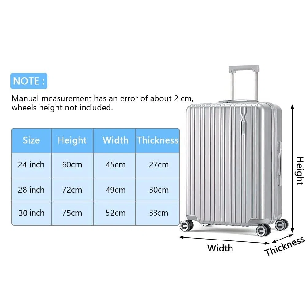 flintronic PVC Koffer Abdeckungen, 30 Zoll Reisekoffer-Schutzhülle Gepäck Cover, Transparente Kofferschutzhülle, Wasserdicht Gepäckabdeckung, Staubdichte Kratzfeste Schutzhülle