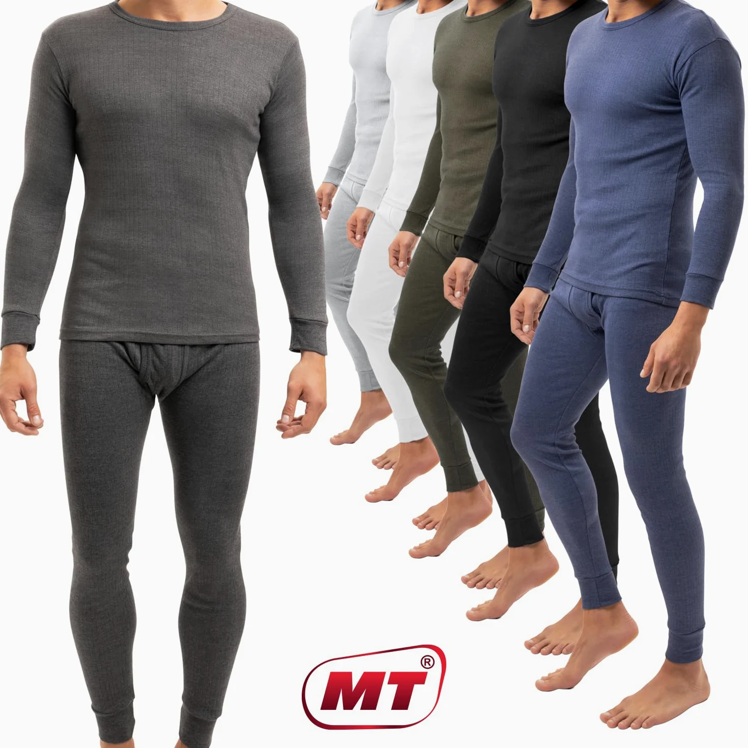 MT Herren Ski- & Thermowäsche Set Light Lange Winter Unterwäsche - Unterhemd und Unterhose