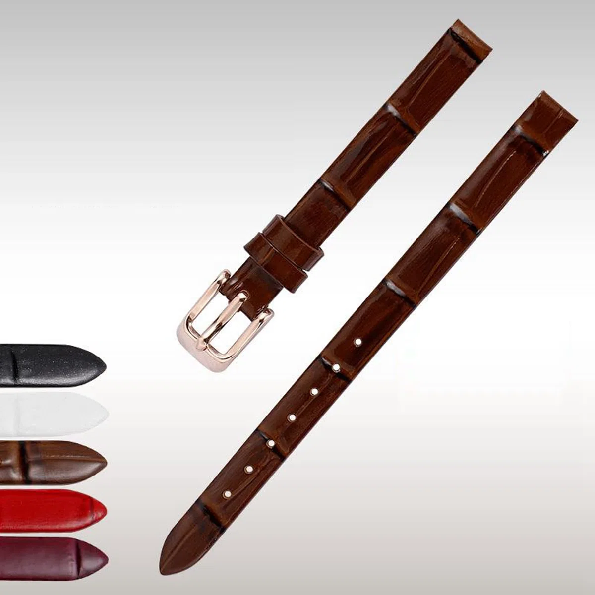 Armband 6–18mm, Damen-Armband aus echtem Leder, kleines, dünnes Armband