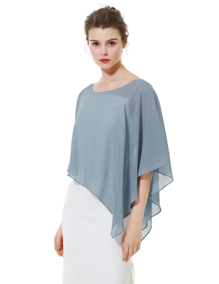 BEAUTELICATE Damen Chiffon Schal Stola Eleganten Cape Umhang für Braut Sommer Hochzeits Festliche Abendkleid