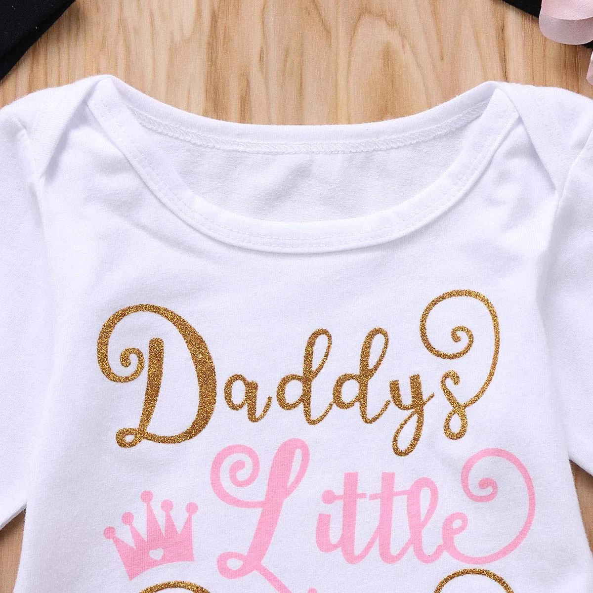 Geagodelia Babykleidung Set Baby Mädchen Langarm Body Strampler + Hose + Stirnband Mütze Kleinkinder Neugeborene Warme Babyset Kleidung Daddy's Prinzessin
