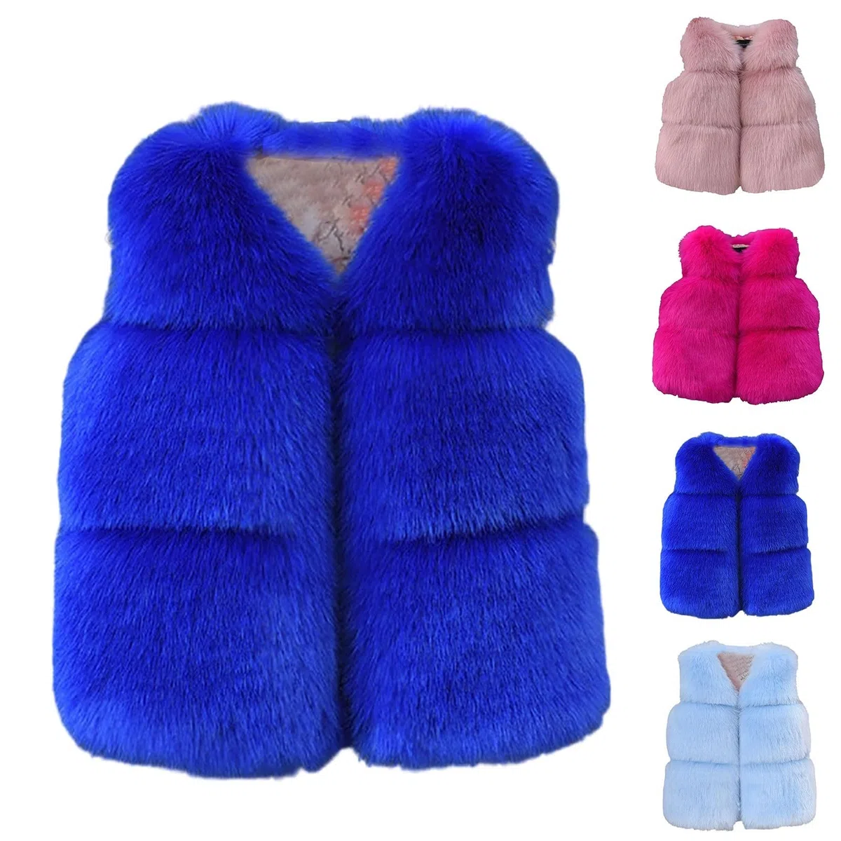 Generisch Weste Mäntel Winter Warme Ärmellos Winterjacke Bequem Steppweste Winterweste Winddichte Kinder Thermo Mäntel Outdoor Weste Elegante Übergangsjacke Teddyweste