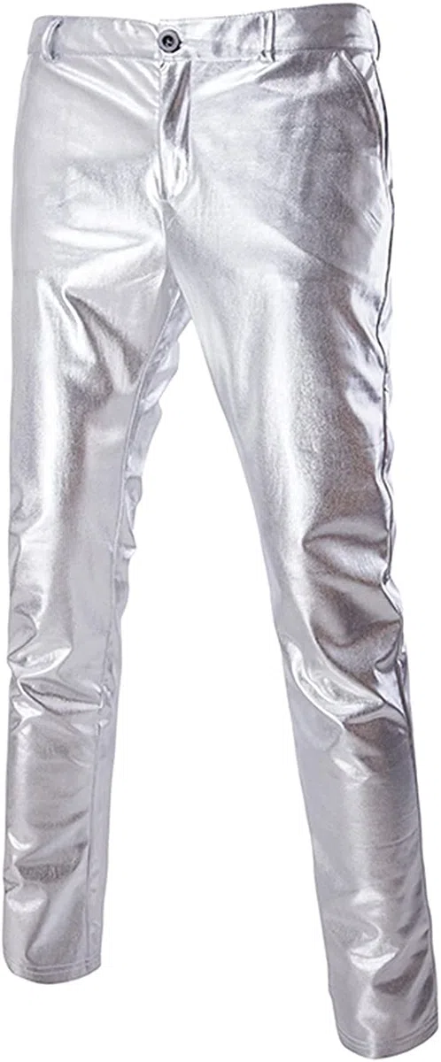 PARKLEES Nightclub-Hose für Herren in Metallic-Gold mit geradem Bein