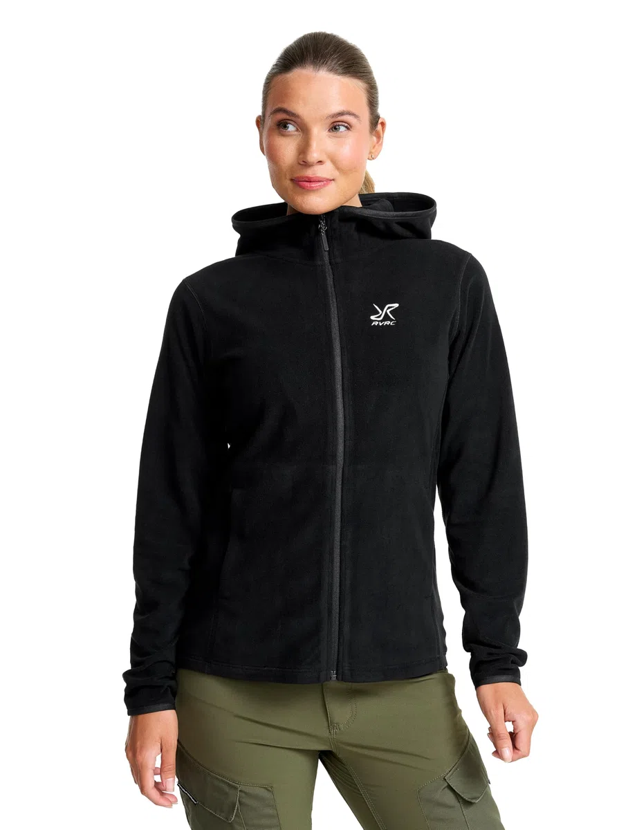 RevolutionRace Hiker Fleece Hoodie für Damen, leichter elastischer Fleece-Hoodie