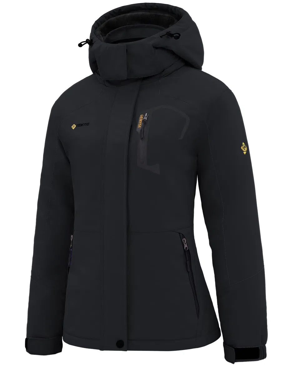 GEMYSE Damen Mountain Wasserdichte Skijacke Schneejacke Warm Winter Winddicht Regenjacke Mantel