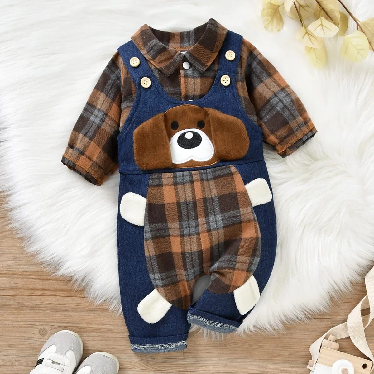 Himllauen Baby Jungen Kleidung Strampler Latzhose Set Bekleidungssets für Jungen Baby Set Neugeborene Geschenk