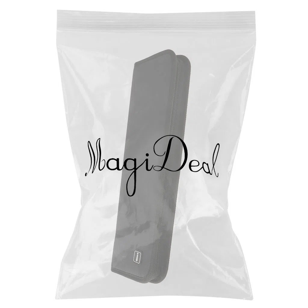 MagiDeal Krawattenetuis Krawattentasche mit Reißverschluss für Herren auf der Reise, aus Nylon - Schwarz