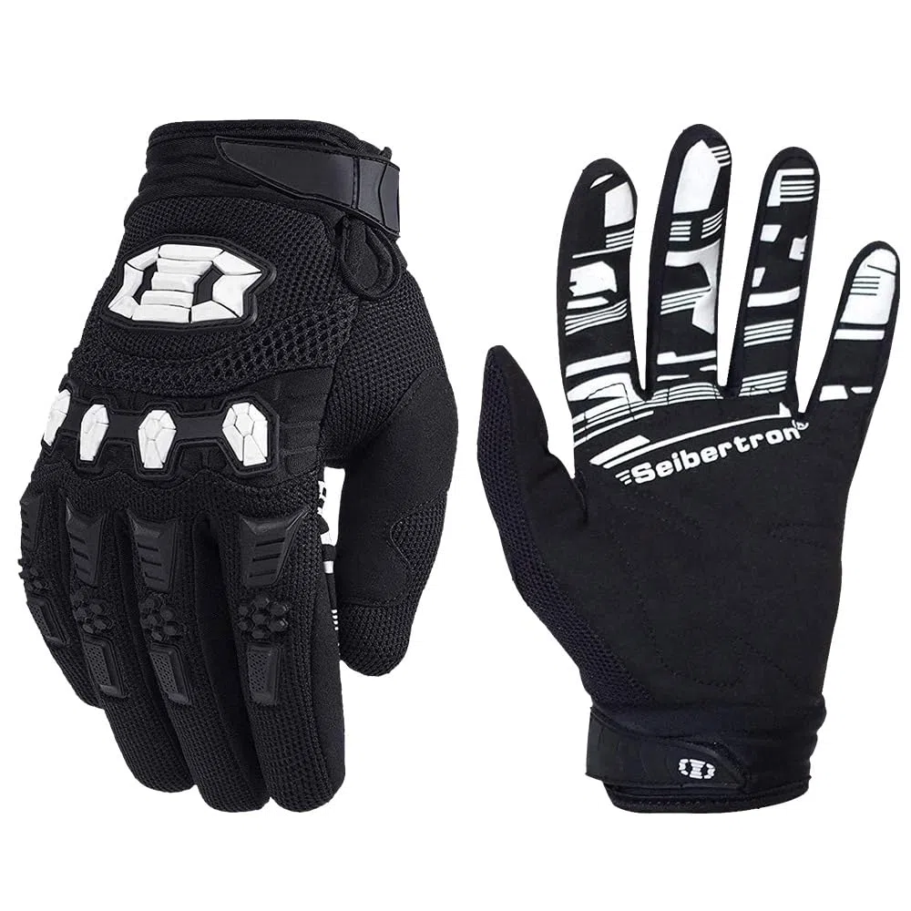 Seibertron Dirtclaw Fahrradhandschuhe, Halbfinger, Gel, gepolstert, rutschfest, stoßfest, für Motorrad, Rennen, BMX, MX, ATV, MTB, Sport, atmungsaktiv, stoßfest, robust