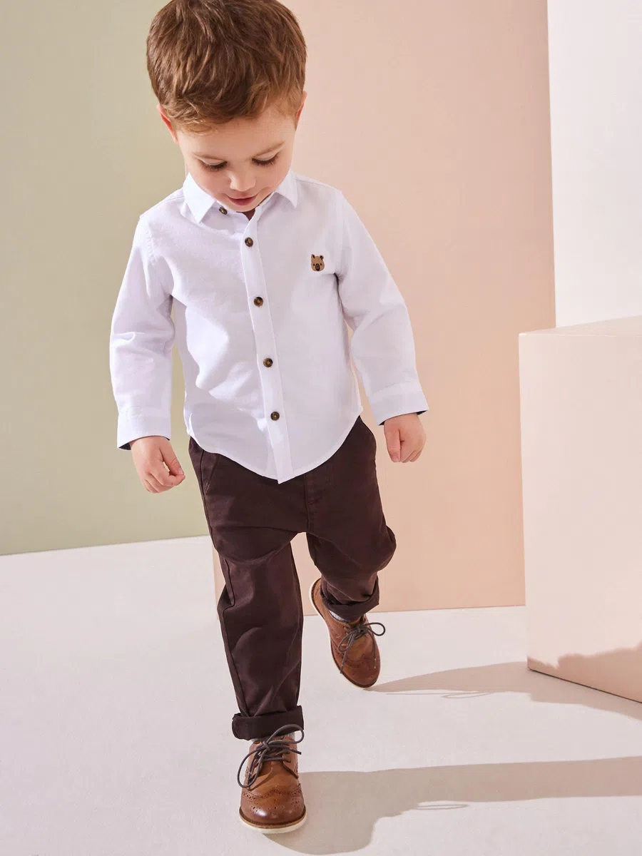 NEXT Jungen Standard Langärmeliges Oxford-Hemd 62-122