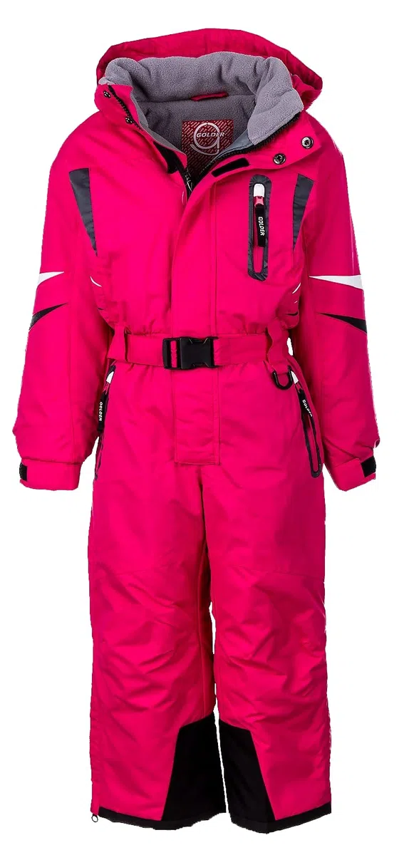 Golder Kinder Skianzug Jungen mit Kapuze Winddichter Schneeoverall Mädchen Wasserdichter Schneeanzug