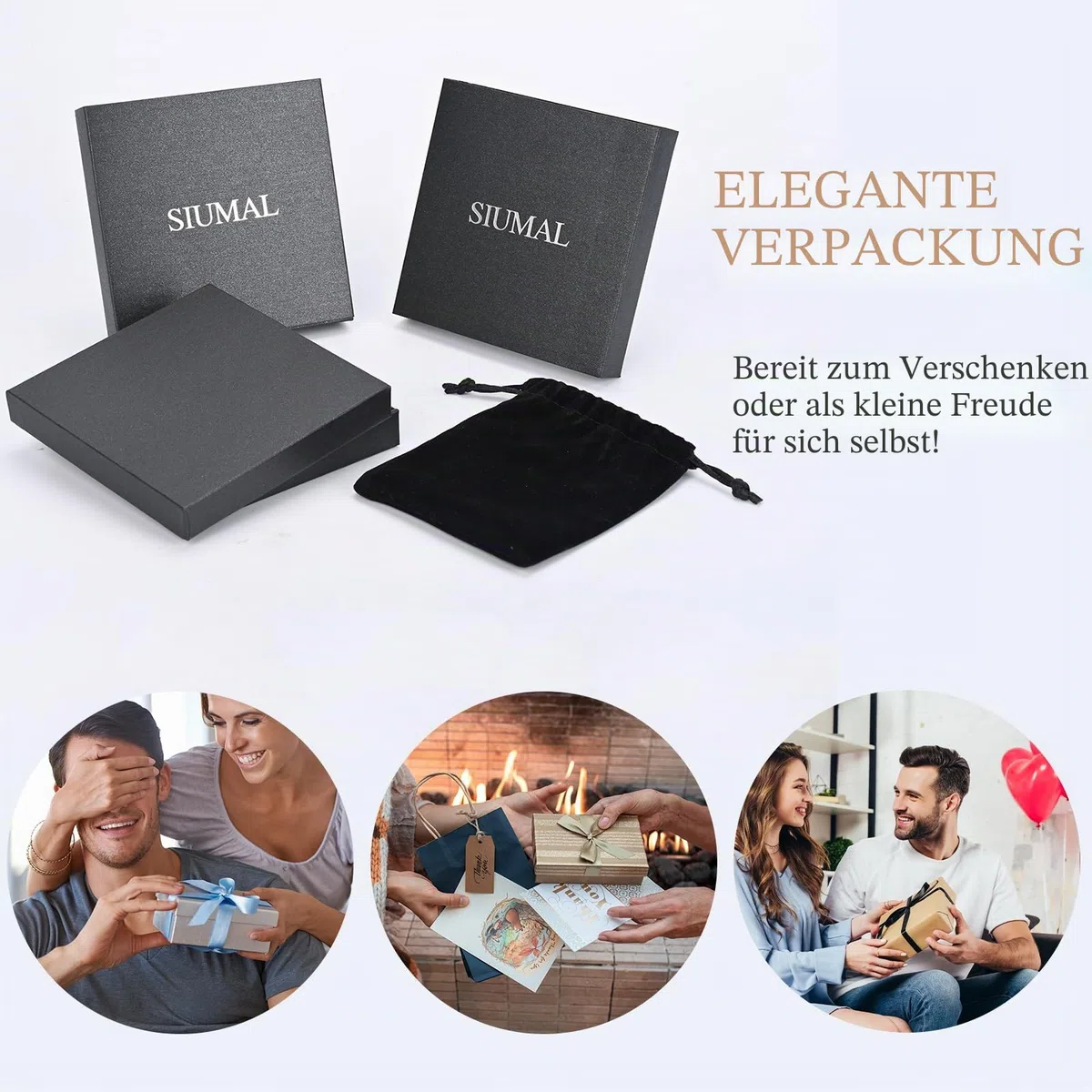 SIUMAL Armband Herren, Boho Edelstahl Armband Herren, Schmuck Geschenke für Ehemann Vater Freunde