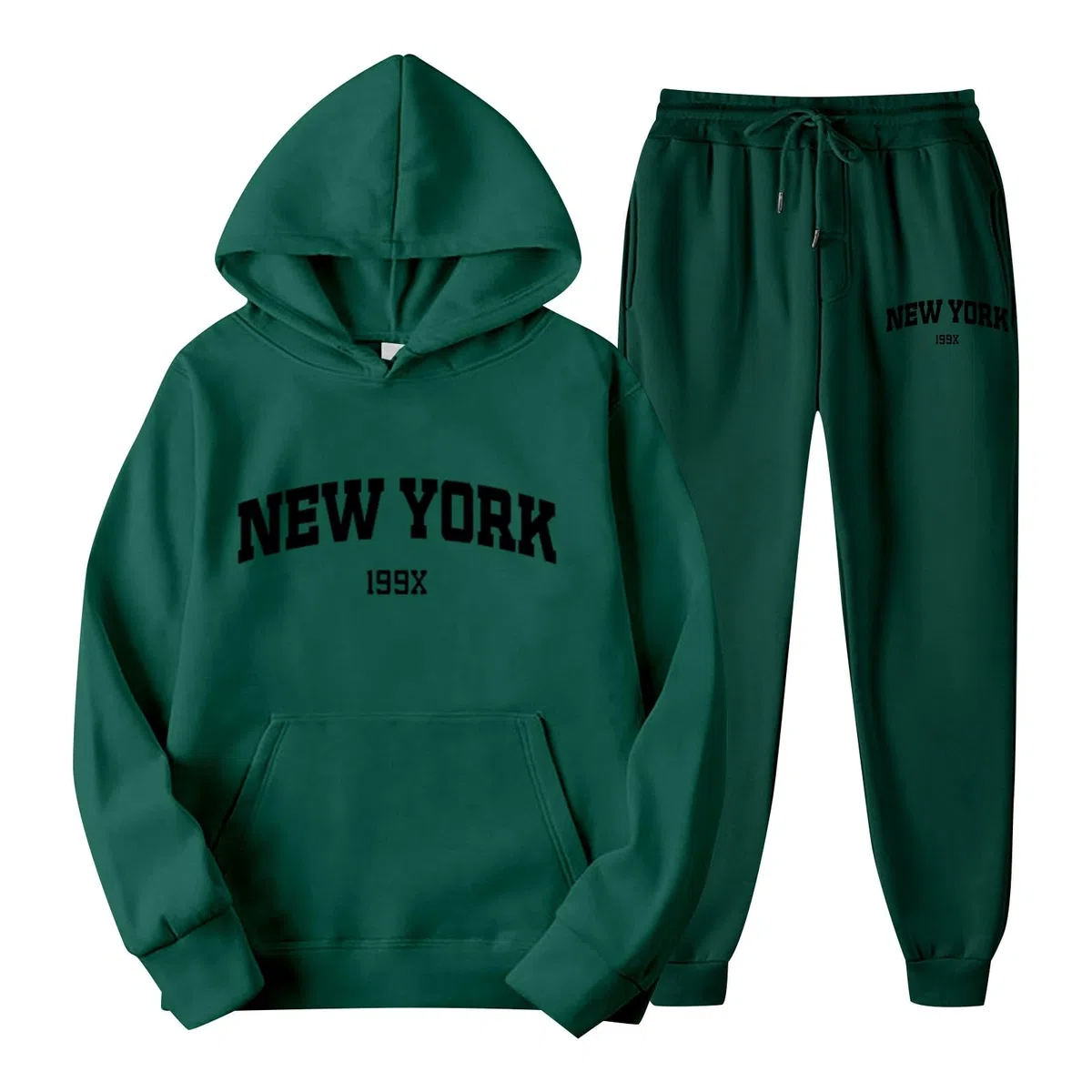 Generisch Hoodie Große Größen Damen Jogginghose mit Buchstaben-Print für Paare, Unisex, York-Thema, Freizeitkleidung, bequemer stylischer Trainingsanzug mit Pullover Mit Hemdkragen Damen