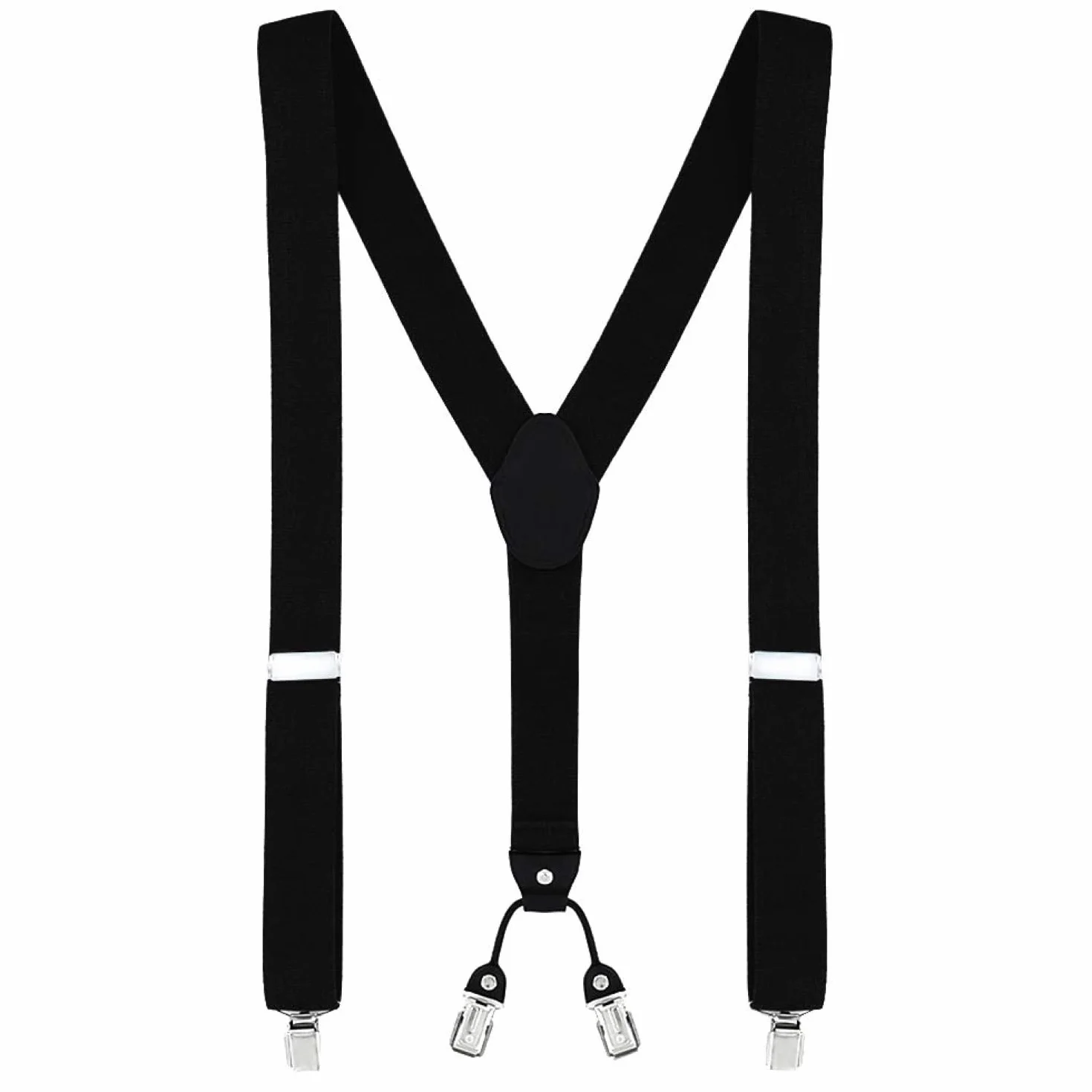 DonDon Hosenträger Herren extra stark 3,5 cm Hosenträger Herren breit in Y-Form lang - Starke Clips passend für Anzug Jeans Chinos Vintage Rockabilly Suspenders
