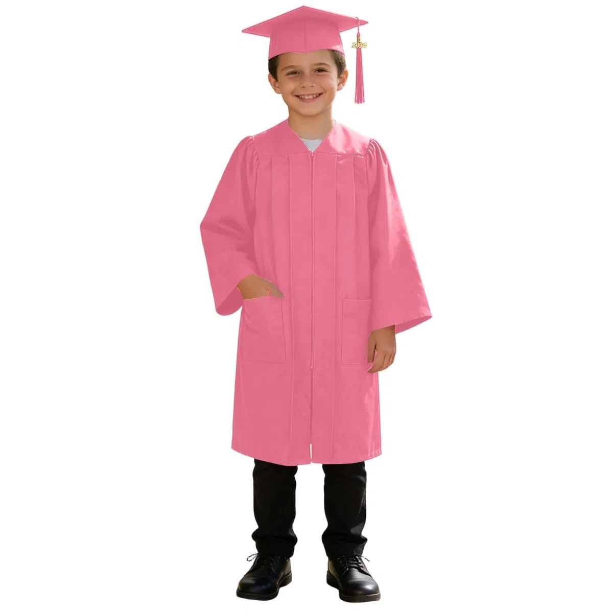 Generisch Abschlusskleid Kinder Abschluss Talar mit Hut Absolventen Robe Doktorhut Quasten Schulabschluss Geschenk Mädchen Junge Abschlussrobe Graduation Set Kindergarten Graduation Outfit