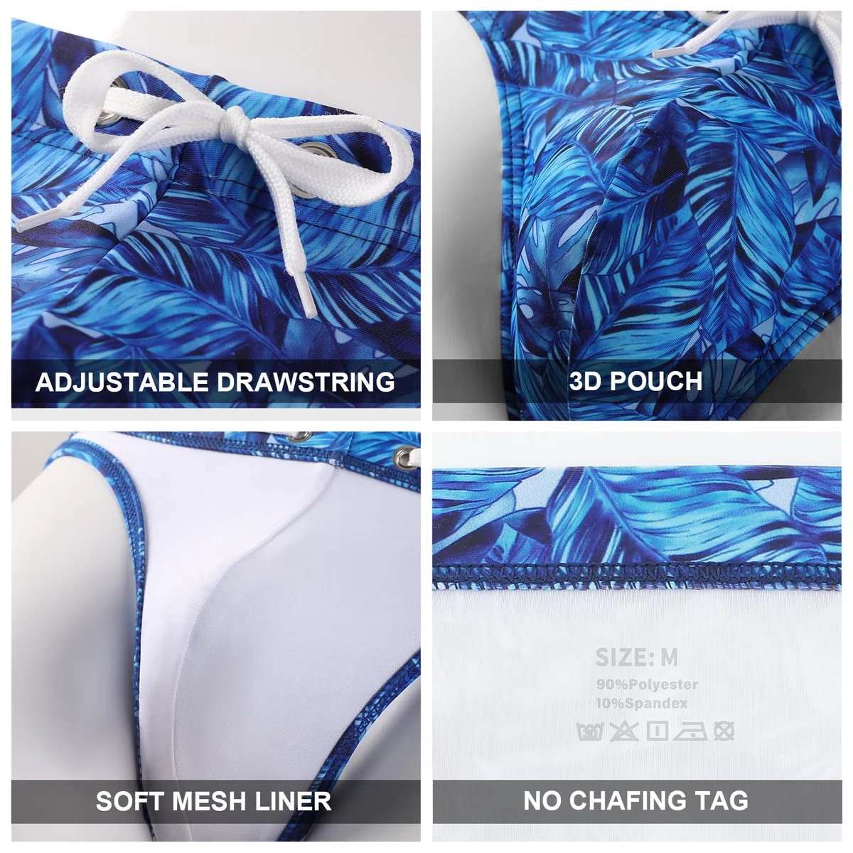 Casey Kevin Badehose Herren Badeslip Kurz mit Trendy Druck Schwimmhose Schnelltrocknend Schwimmen Badehose Männer für Strandmode, Schwimmbad