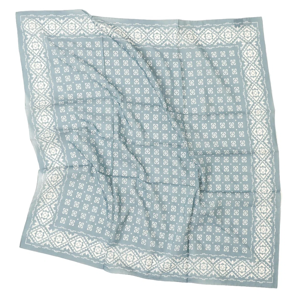 Unisex Seide Baumwolle Mix 65/65 cm Halstuch handrolliert Nickituch Kopftuch Bandana Seidenhalstuch Damen & Herren