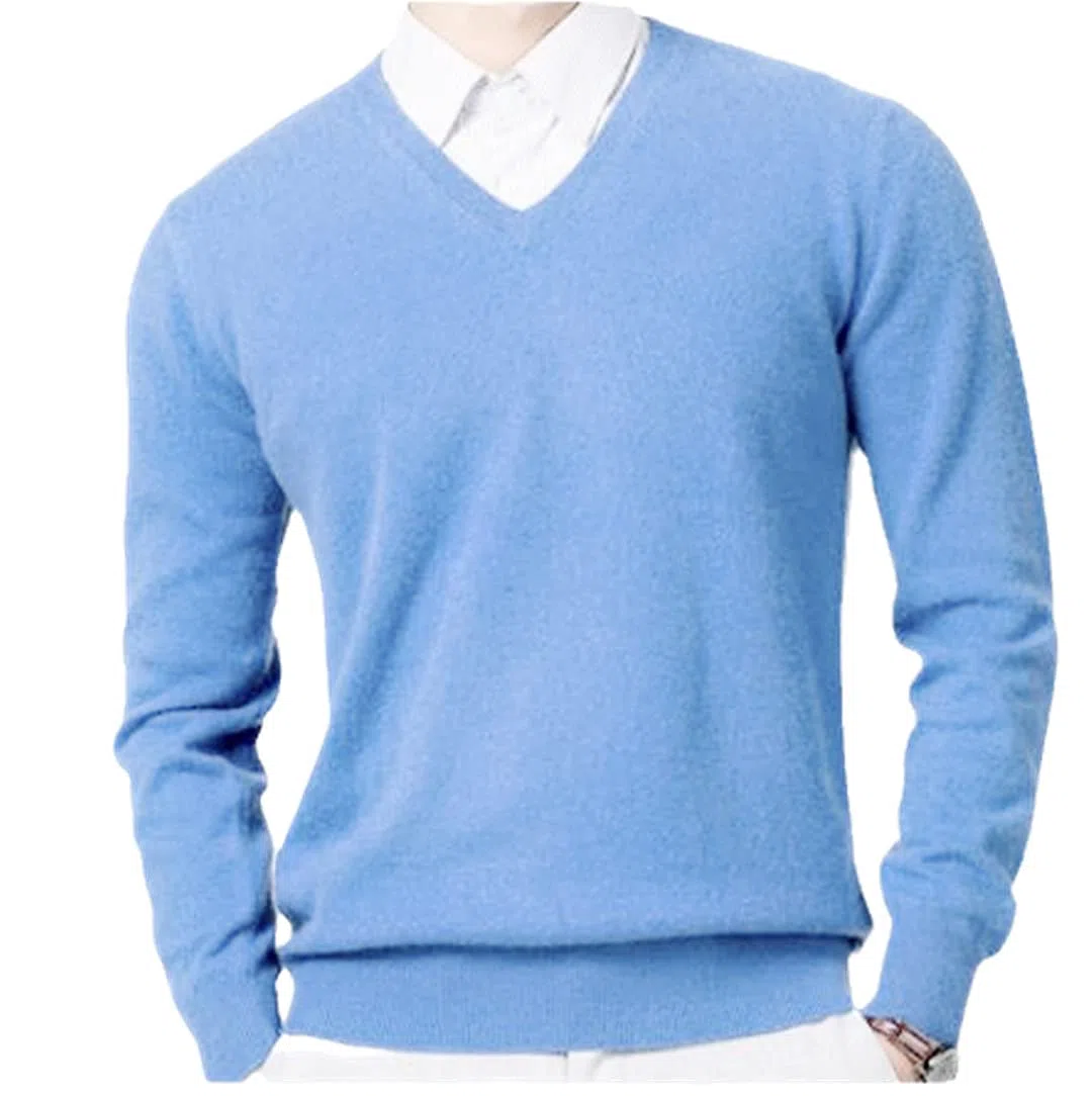 Pokem&Hent Kaschmir Baumwolle Pullover Herren Herbst und Winter Strickpullover Robe Pullover Herren Rundhals Pullover