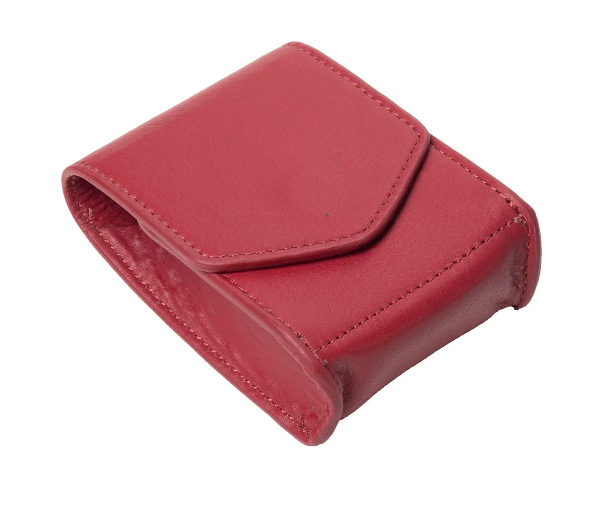 ANDERS Zigarettenetui Zigarettenbox Zigarettenhülle aus Leder (Rot, M)