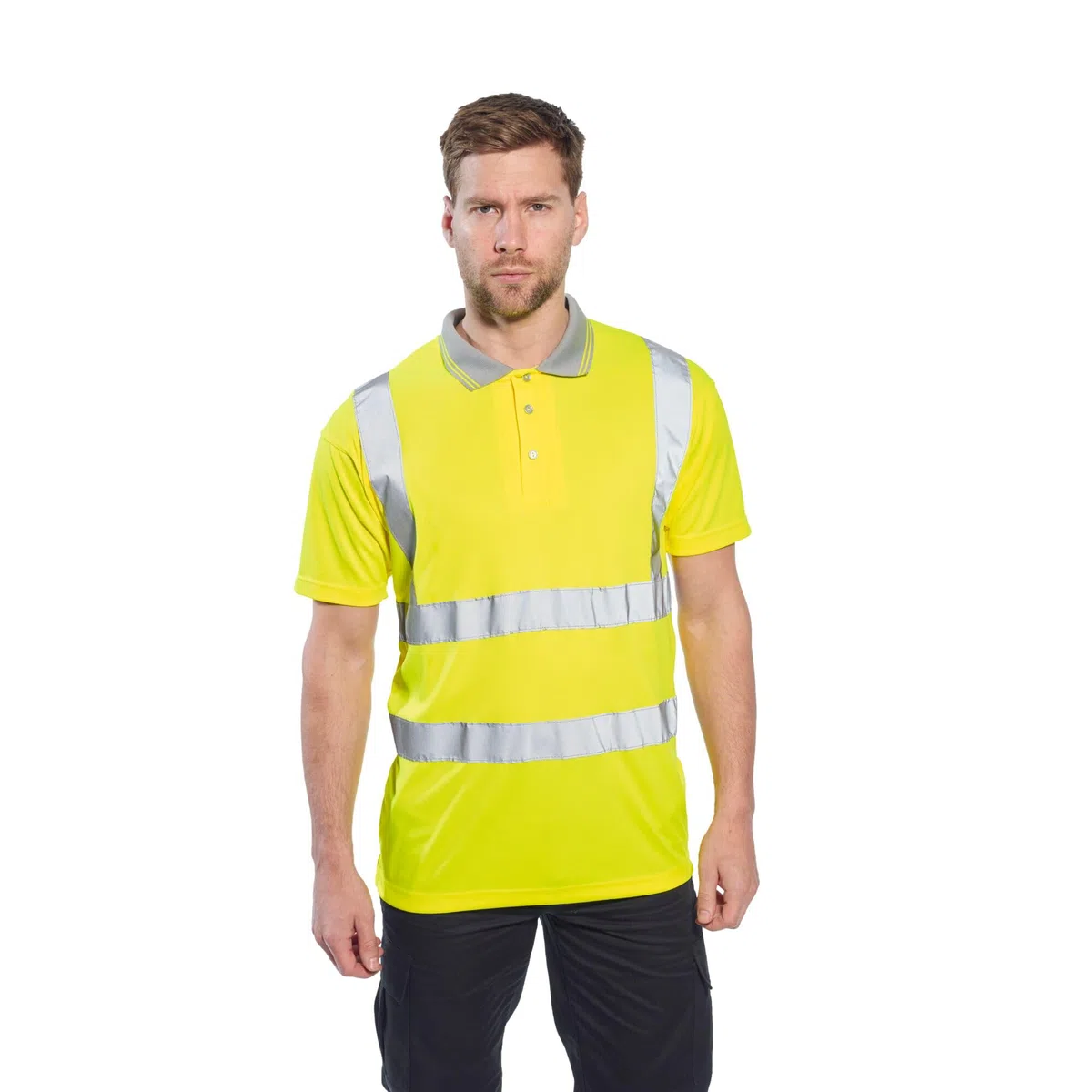 Portwest Warnschutz Kurzarm Polo Shirt, Größe: 7XL, Farbe: Gelb, S477YER7XL