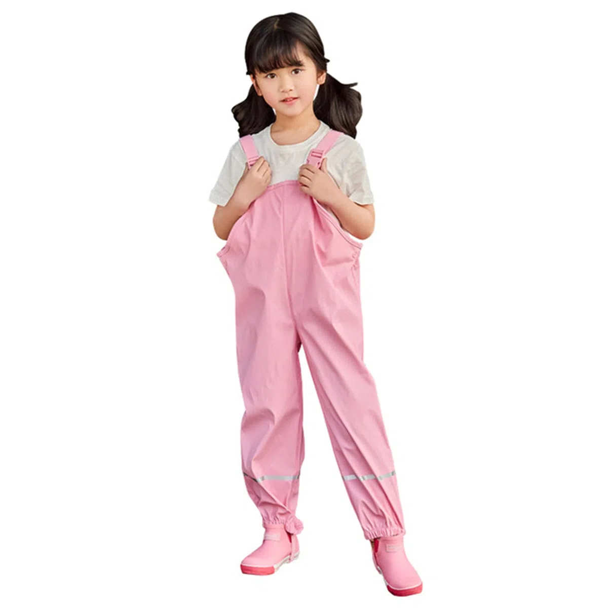 Unisex Kinder Matschhose Jungen Mädchen Regenlatzhose Ungefüttert Regenhose Regenbekleidung Wind und wasserdichte Outdoor Hose 86 92 110 122 128 134 Matschanzug Latzhose Matchhosen für Kinder