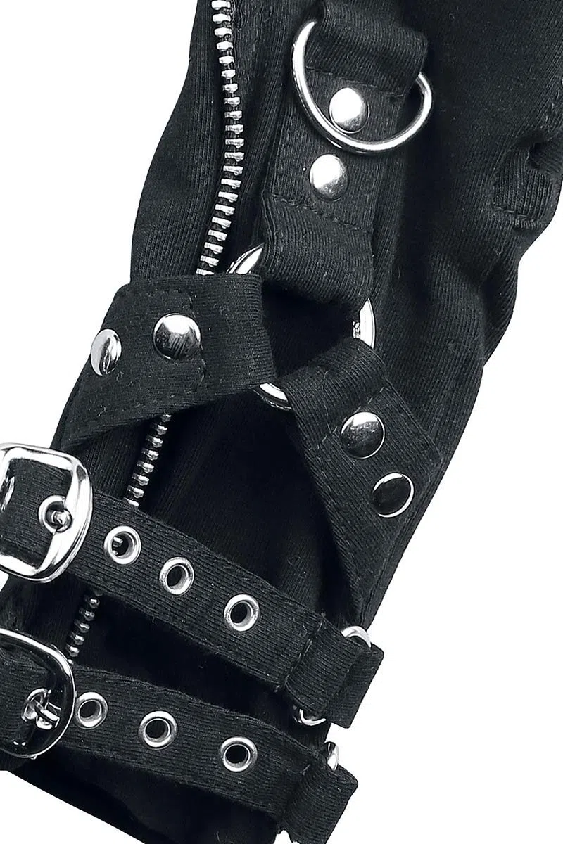 Poizen Industries Ellis Gloves Frauen Kurzfingerhandschuhe schwarz Biker, Gothic, Punk, Rockwear