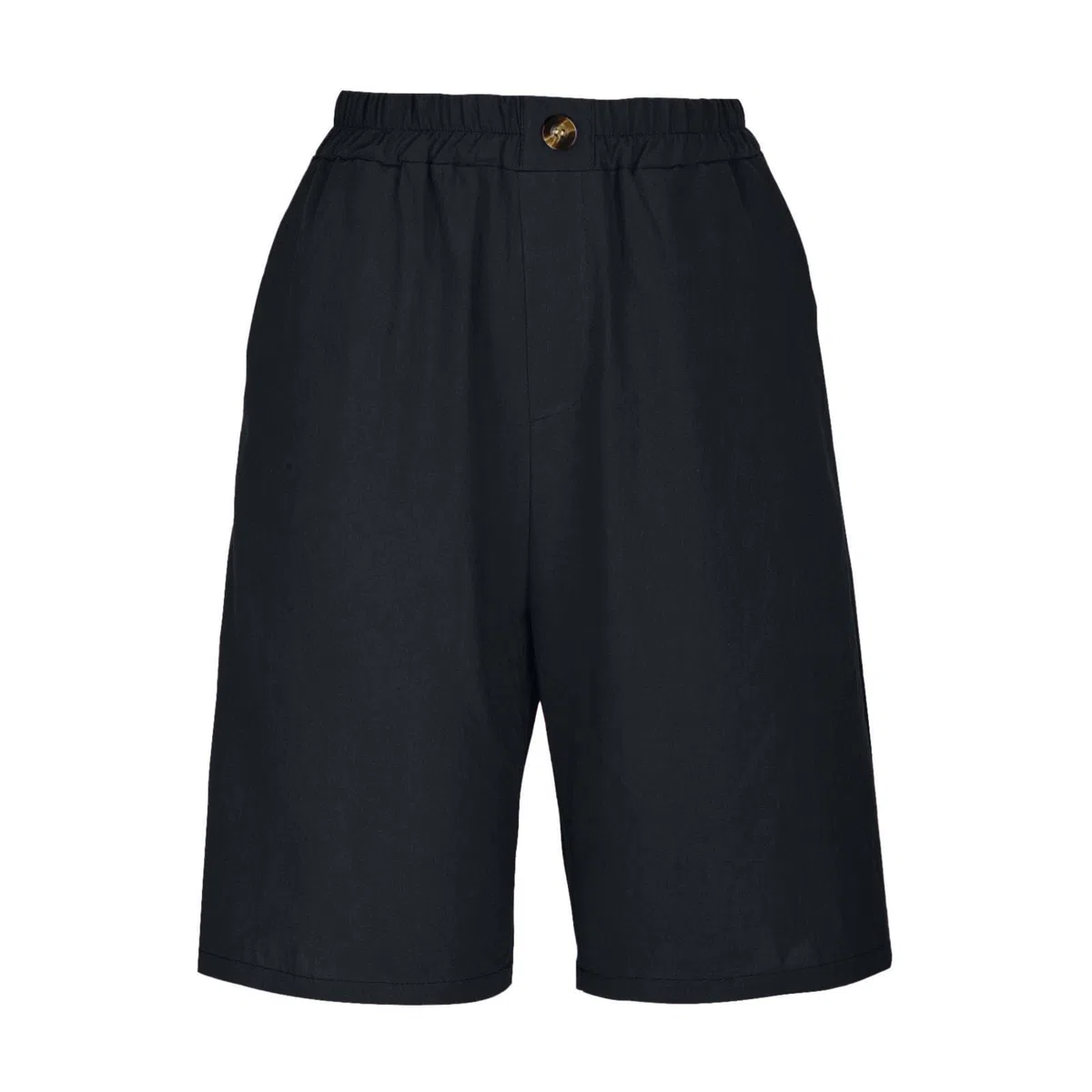 EMATOP Kurze Leinenhose Damen Sommer Leicht Shorts Knielang Stoffhose Casual Baumwolle Leinen Hose Locker Luftig Strandhose Elegant Einfarbiges Sommerhose Weites Hosen mit Taschen Sporthose
