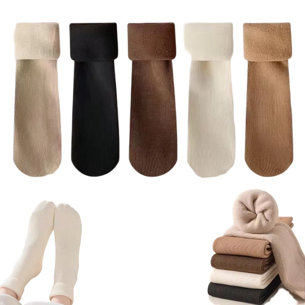 Alpaka Socken Damen, 5 Paar Wollsocken, Socken Damen 35-40, Thermosocken Damen, Alpaka Socken Damen, Thermosocken Dick Wintersocken Damen Geschenke