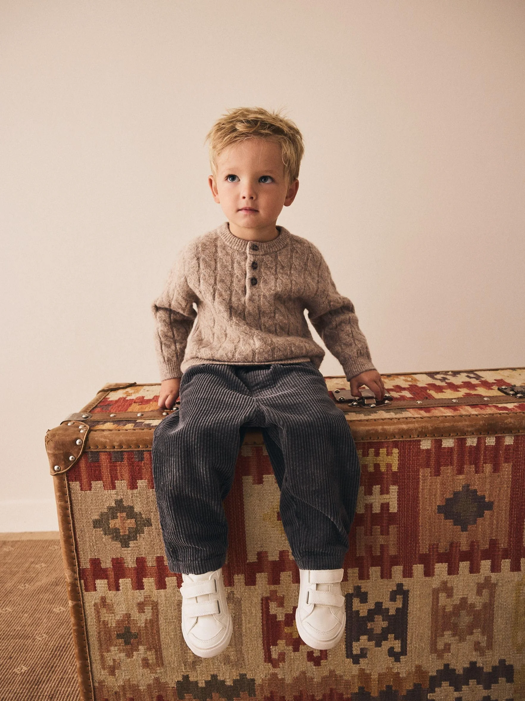 NEXT Jungen Strickpullover mit Henley-Kragen 62-122