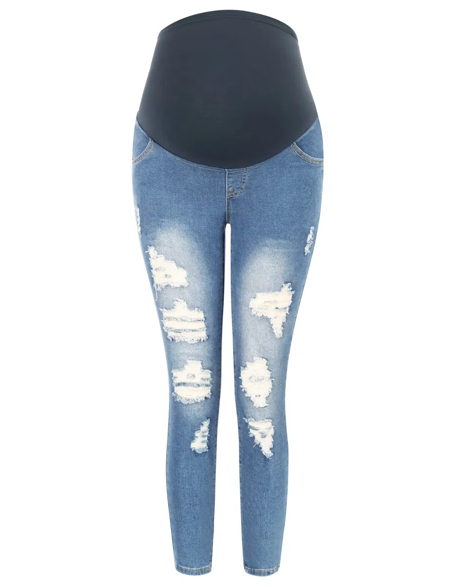 Maacie Umstandsjeans Mit Hoher Taille Und Weichem Komfort Mit Hohem Stretch XL